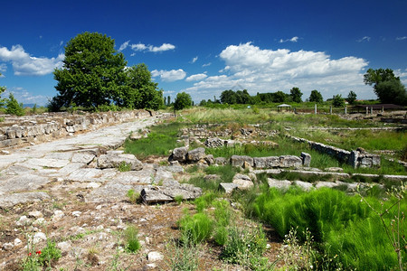 希腊迪翁古老的废墟图片