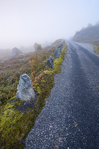 挪威Foggy公路图片