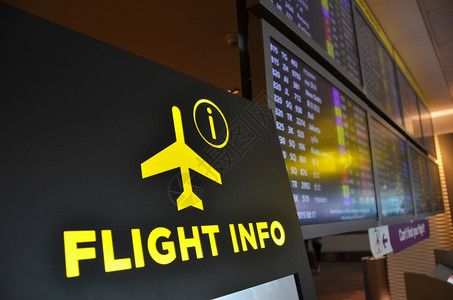 亚洲新加坡昌吉机场飞行信息板图片