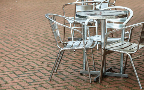 室内外餐厅咖啡开空桌椅和图片