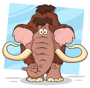 有趣的Mammoth卡通字符图片
