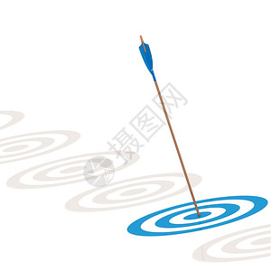 箭头击中蓝版图象的心使用hires制作艺术品可用于任何图形设计箭头击中蓝版图象的心图片
