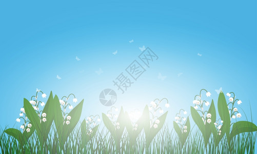 与太阳和草地颜色背景所有对象都被分隔开透明地向导插图Eps10图片