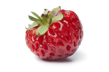 白色背景上新鲜的白色淡熟树莓图片