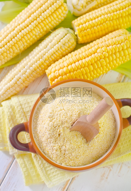 玉米面粉图片