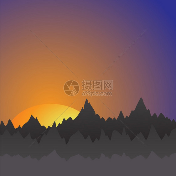 山后太阳落地景观图片