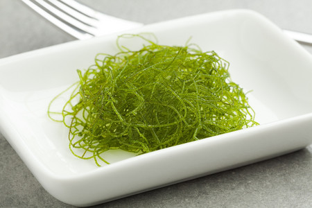 以新鲜的丝状绿藻类为边菜图片