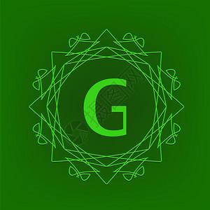 绿色背景的简单声像设计模板简单声像G图片