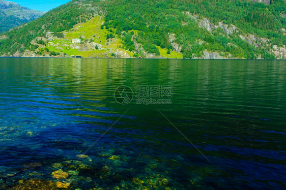 旅游度假和行挪威斯堪的纳维亚风景和海湾图片