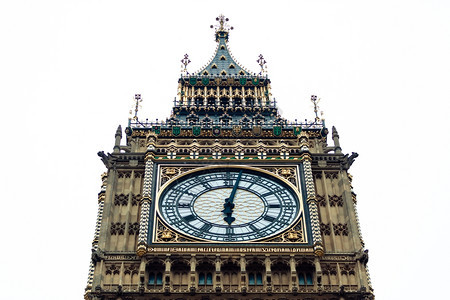 英国伦敦威斯敏特大本宫关闭钟塔图片