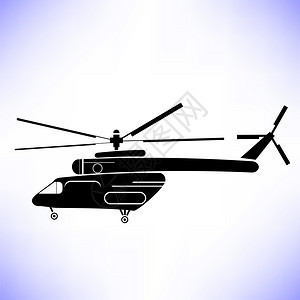 白色背景的直升机设计图图片