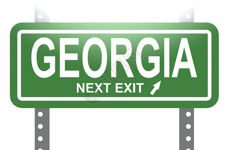 GeorgiaGeorgia绿色标志板隔离图像图片