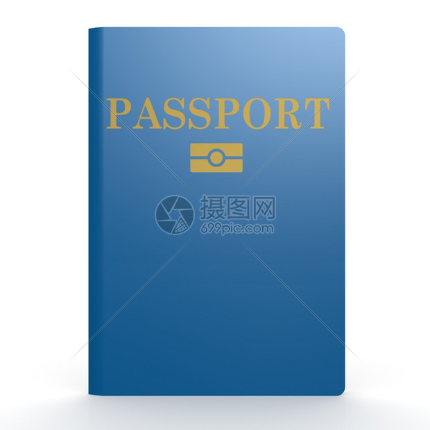 蓝色护照簿图象上面印有高射制作了艺术品可用于任何图形设计图片