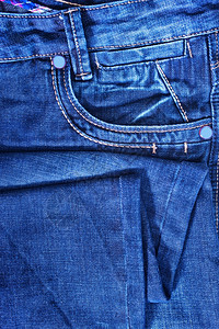牛仔裤背景蓝色Jeans纹理和接缝图片
