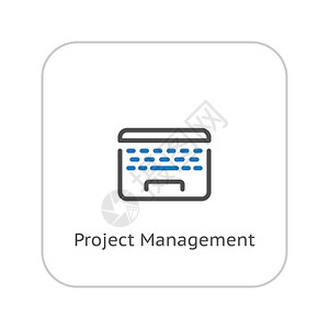 项目管理业务概念膝上型计算机平面设单独说明平面设计图片