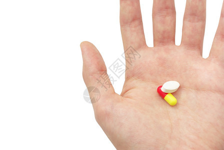 两片手掌上的药设计要素图片