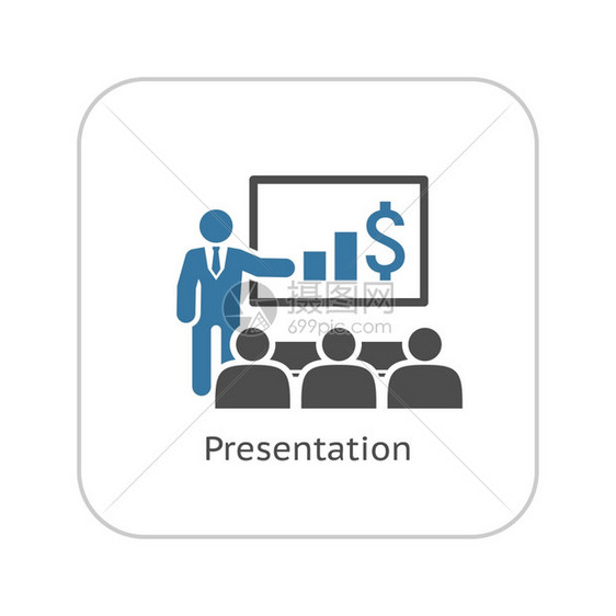 演示文稿图标商业概念平板设计单独说明平板设计图片
