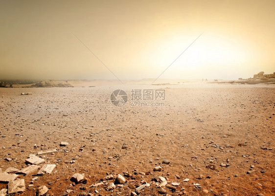 埃及日落时桑迪沙漠图片