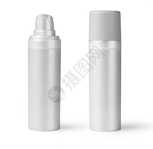 为化妆品香水除臭剂清新提供白塑料瓶并配有细雾润滑剂喷器图片