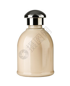瓶装香水在白色背景和剪路径上被隔离图片