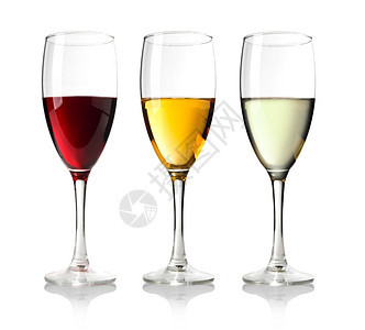 三杯葡萄酒白风背景图片