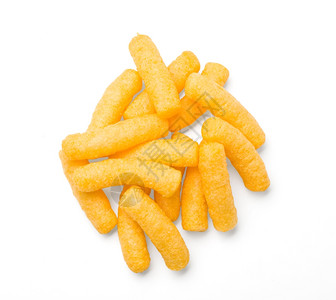 盐拿cheesecurls孤立于白色背景带有剪切路径背景