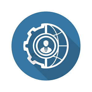 遥感一体化全球一体化图标平板设计商业概念单独说明平板设计插画