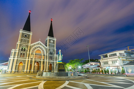 神圣的概念大教堂泰国昌塔胡里图片