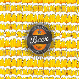 冰啤酒主题图形艺术矢量插啤酒背景图片