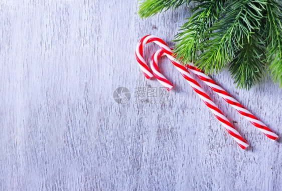 圣诞背景糖果装饰图片