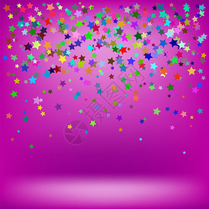 软粉色背景上的多彩星集形模式软粉色背景上的多彩星集图片