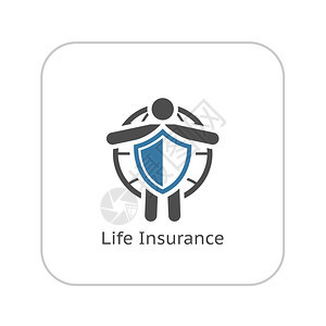 人寿保险和医疗服务图标平面设计单独平面图片