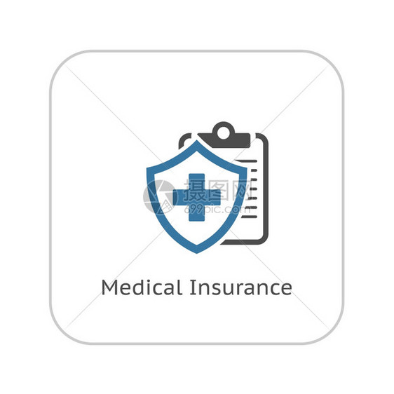 医疗保险图标平面设计单独说明图片