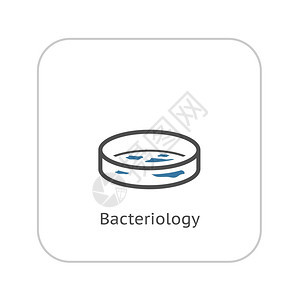 细菌学图标平面设计孤立说明测试图片