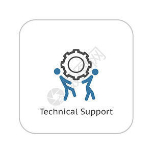 技术支持图标平面设计商业概念单独说明平面设计图片
