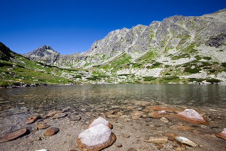 夏季高山湖图片