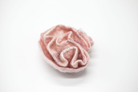 美丽的粉红玫瑰花白色背景的粉白色背景的羊毛图片