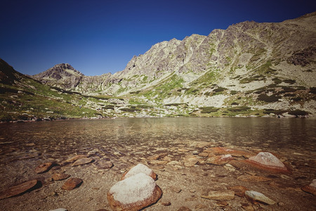 夏季高山湖图片