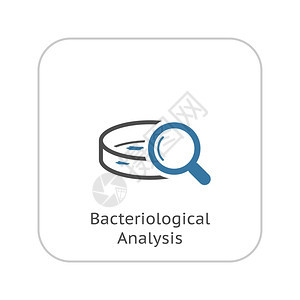 细菌分析图标平面设计单向说明测试图片