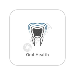 口腔健康图标平面设计单说明图片