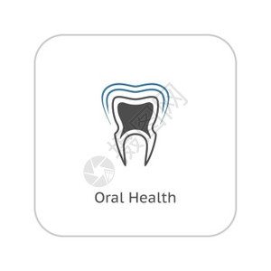 口腔健康图标平面设计单说明图片