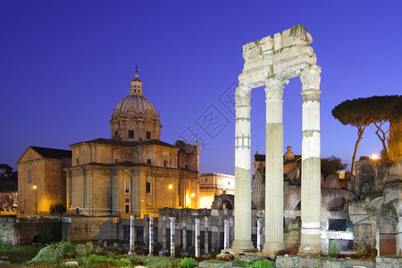 意大利罗马论坛的废墟图片