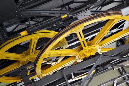 大型黄轮机制的一部分图片