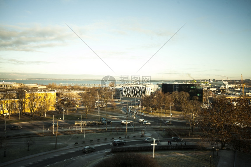 爱沙尼亚塔林市Tallinn的冬季景象图片
