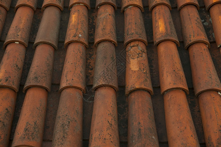 旧红色的屋顶塔林市爱沙尼亚图片