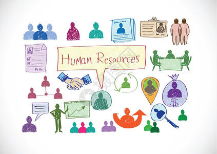 人力资源和管理图标构想设计图片