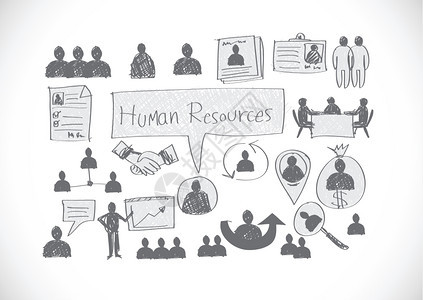 人力资源和管理图标构想设计图片