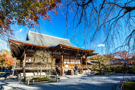 日本京都TenryujiUnesco世界遗产场址图片