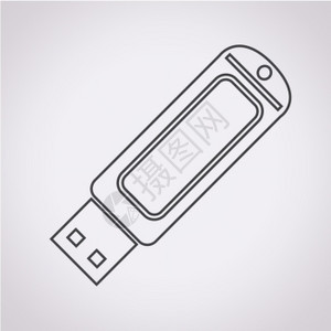 USB闪光驱动器图标背景图片