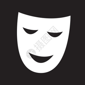 悲伤面具图片